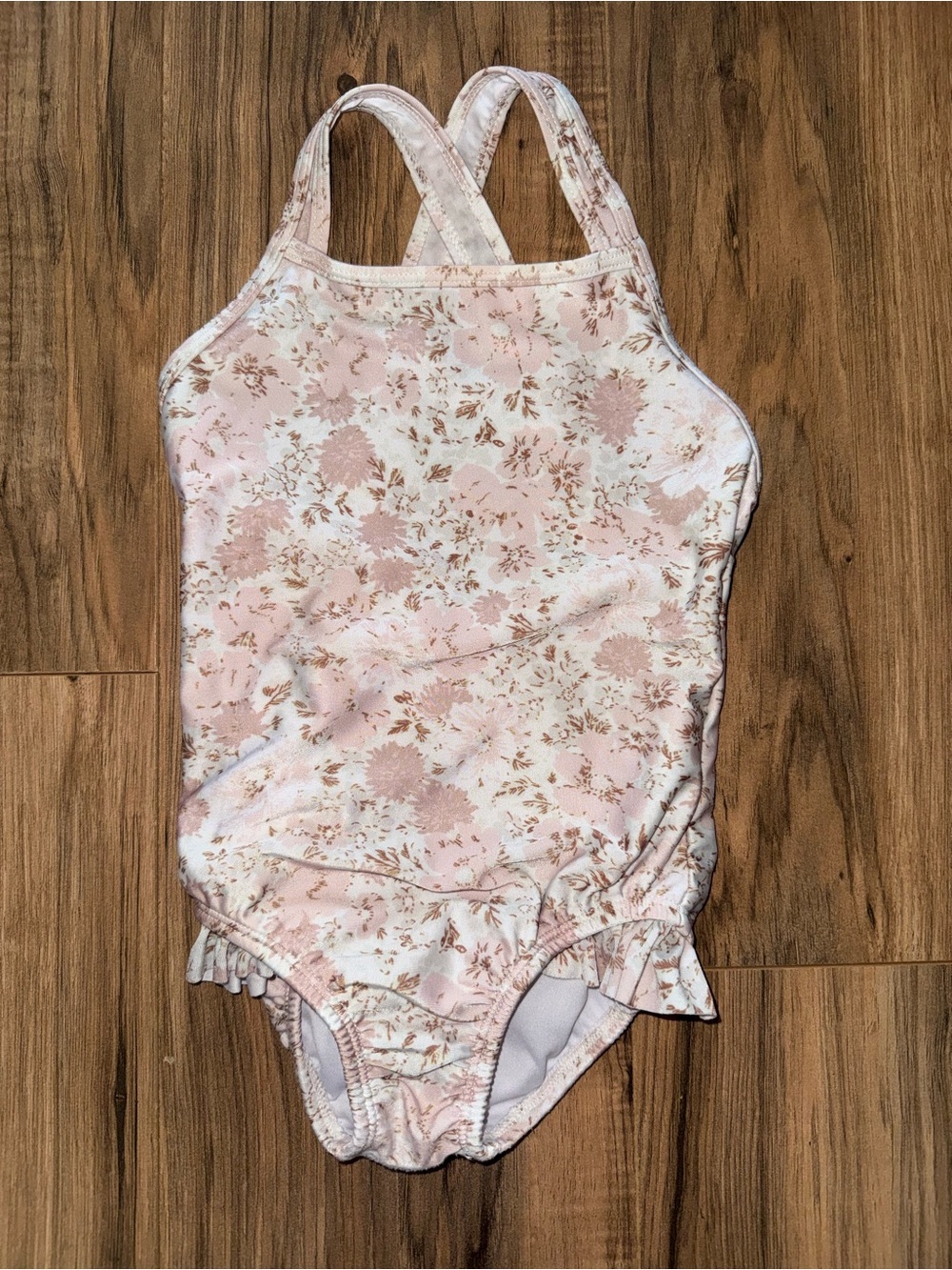 Jamie Kay Pink Floral Ruffle One-Piece Swimsuit